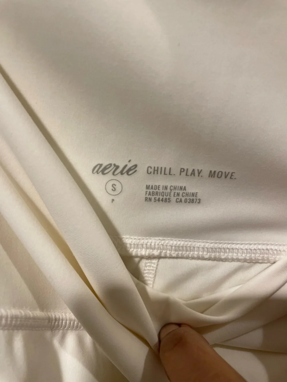 aerie High-Rise White/cream Bike Shorts with Side Pockets. Sz S - Picture 2 of 6